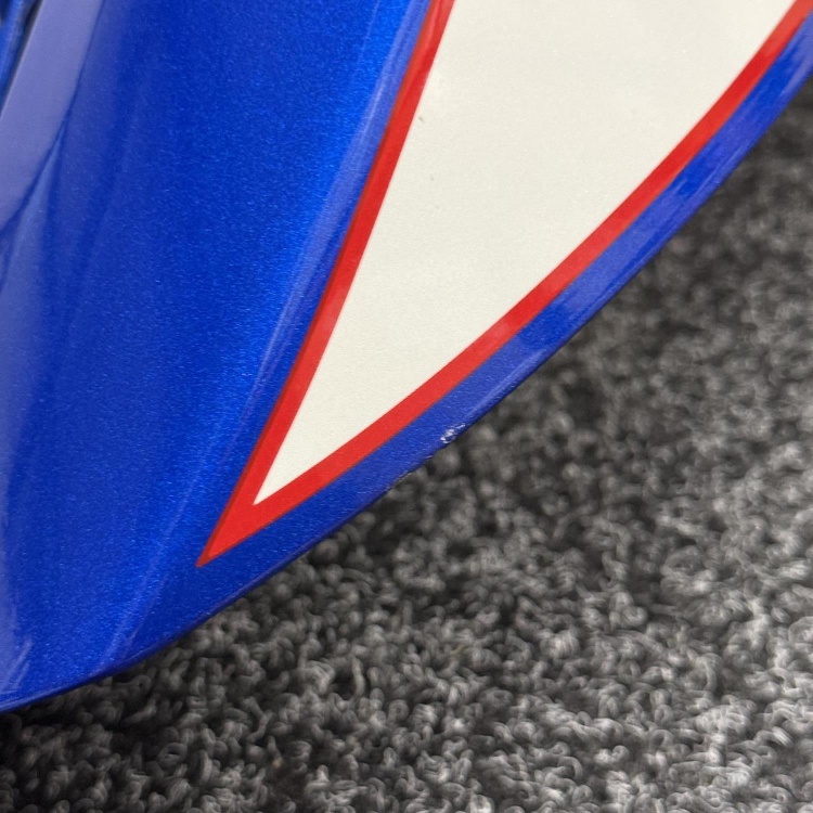 Indian Scout / Scout Sixty Rear Mudguard / Fender in Blue Fire Metallic With White Graphics